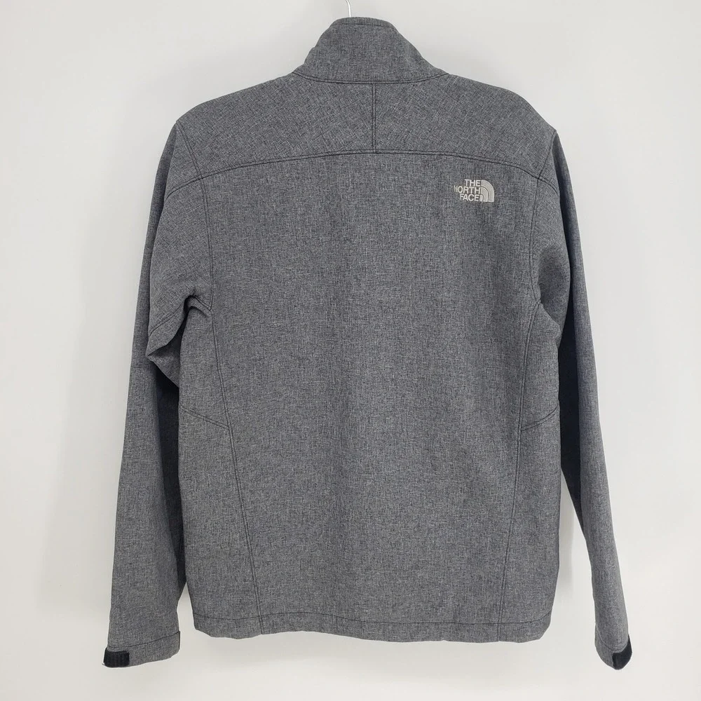 The North Face Apex Bionic Softshell Jacket Men Small Gray Full Zip Fleece Lined